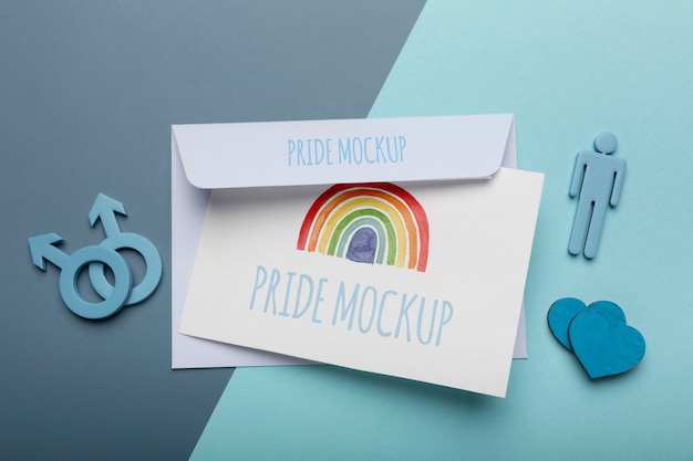 Pride maand viering kaart mockup