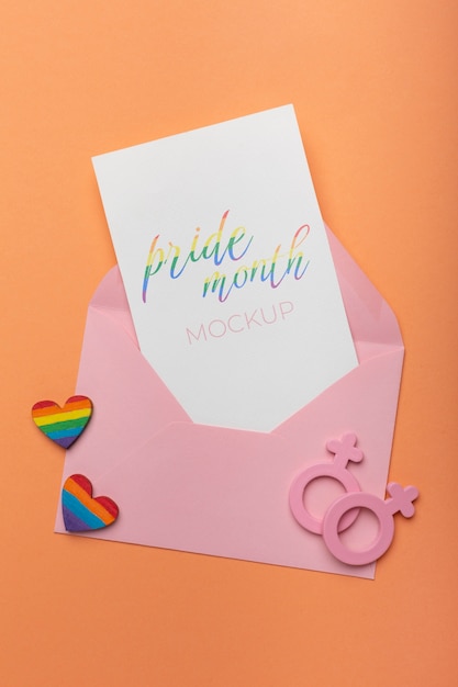 Pride maand viering kaart mockup