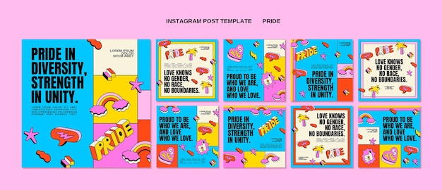 PSD pride month celebration  instagram posts