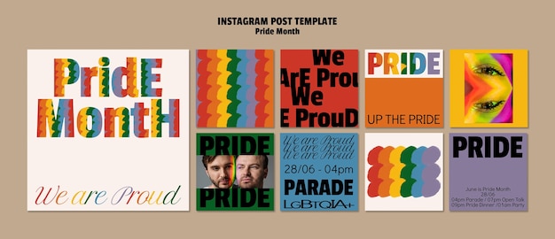 Pride month celebration instagram posts