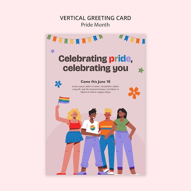 PSD pride month  celebration template