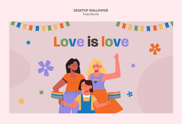 PSD pride month  celebration template