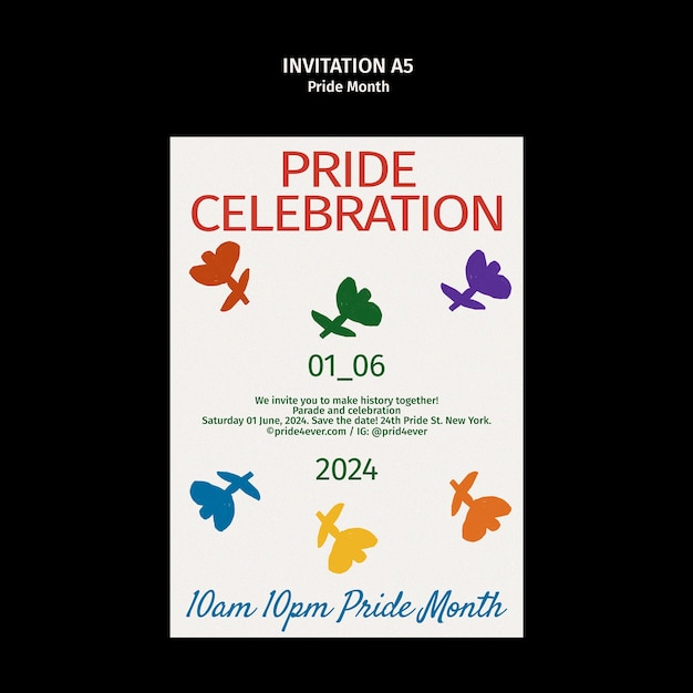 Pride month  celebration template