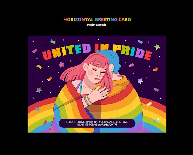 PSD pride month celebration template