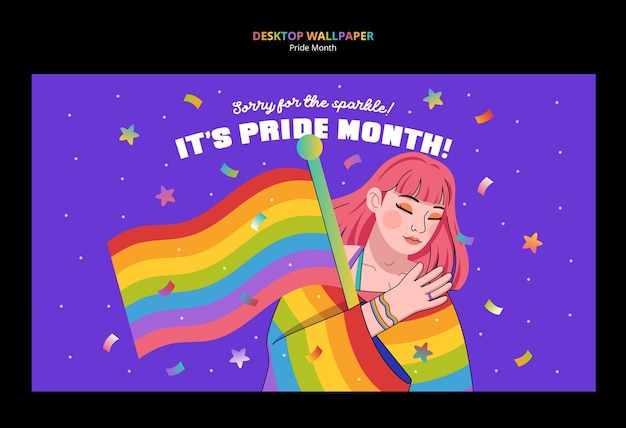 PSD pride month celebration template