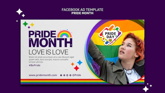 PSD pride month facebook template