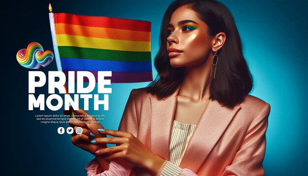 PSD pride month psd banner design template