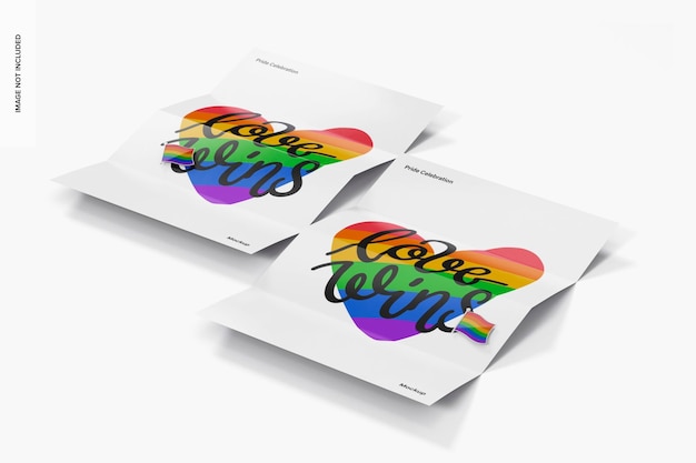 Pride Month Sheets Mockup, Perspective