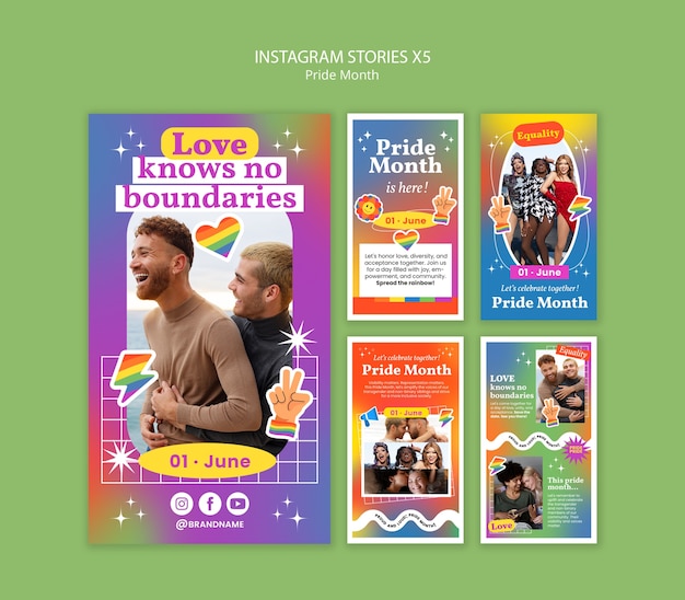 Pride month template design