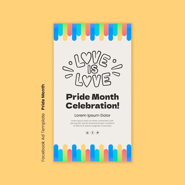 PSD pride month template design