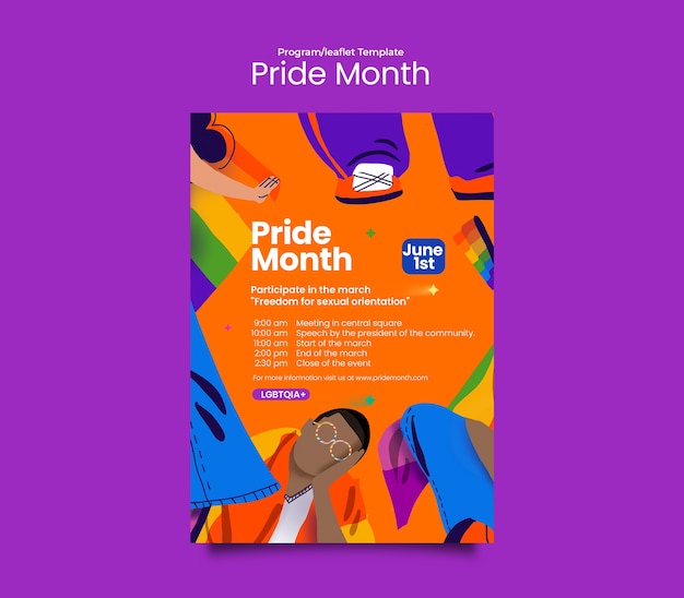 PSD pride month template design