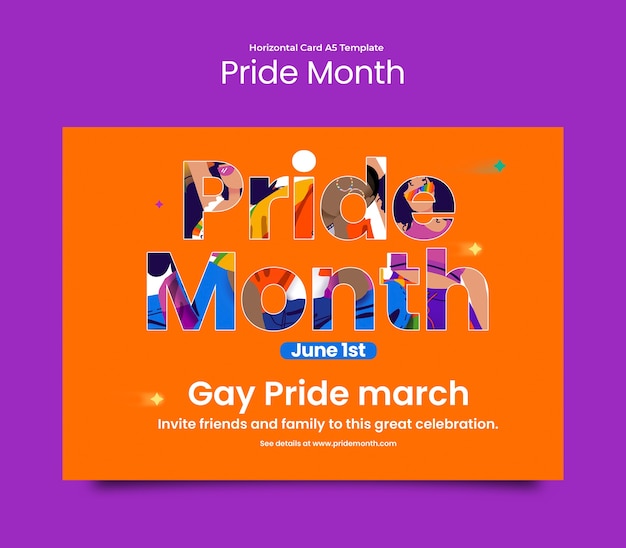 PSD pride month template design