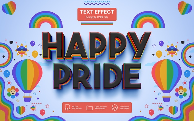 PSD pride-tekst-effect