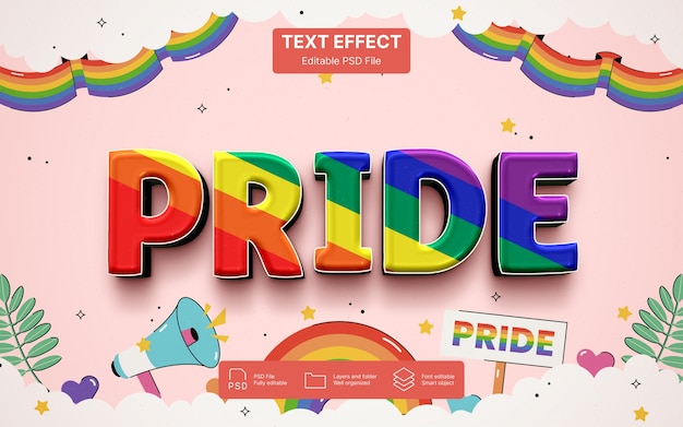 PSD pride-tekst-effect