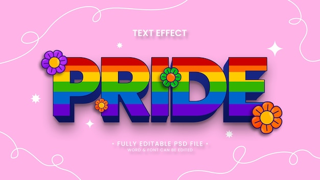 PSD pride-tekst-effect