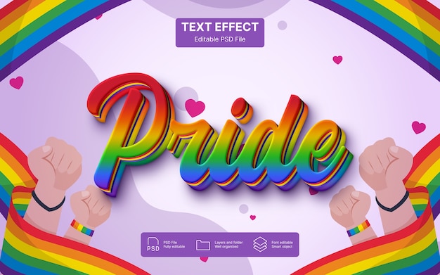 PSD pride text effect