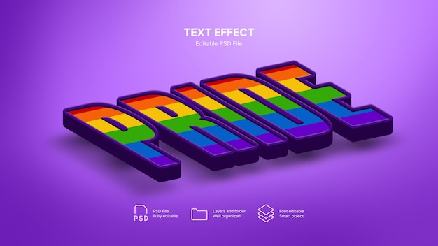 PSD pride   text effect