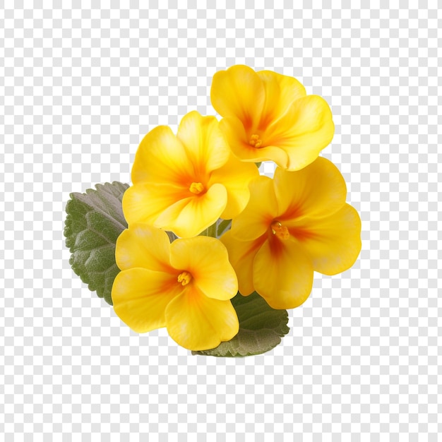 PSD primrose flower png isolated on transparent background