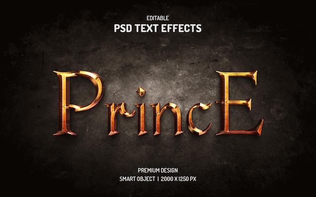 Prince movie style text effect