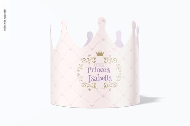 Princess crown mockup, vooraanzicht