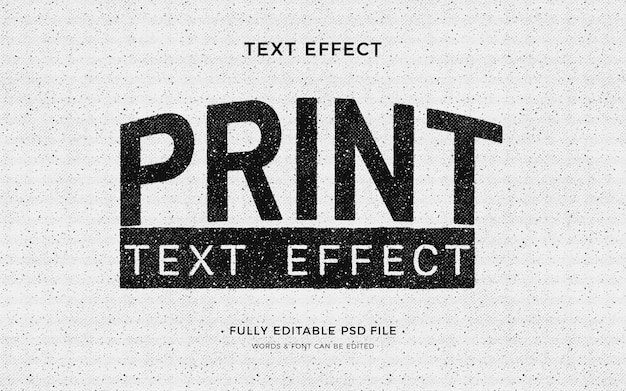 PSD print text effect