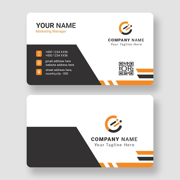 Printable modern business card template