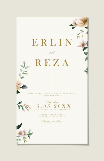printable wedding invitation card template