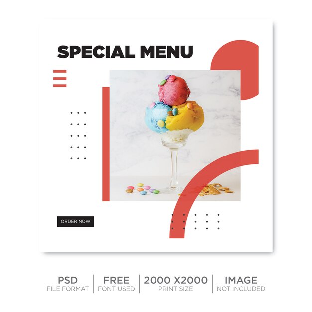 printdrink social media post template  