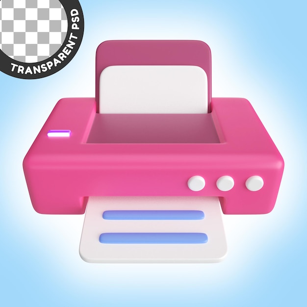 PSD printer 3d illustration icon