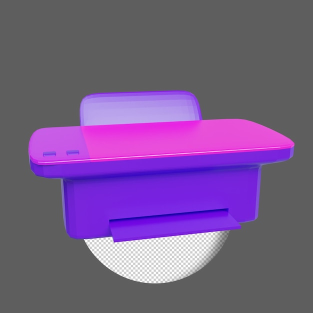 PSD printer 3d render