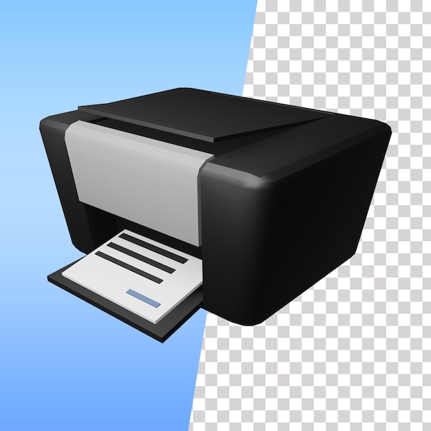 PSD printer icon 3d model