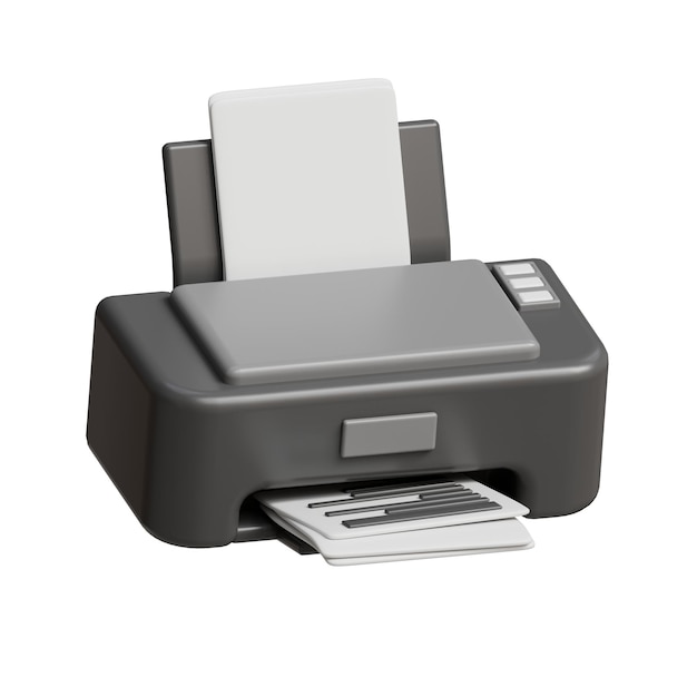 a printer that has a white paper in it