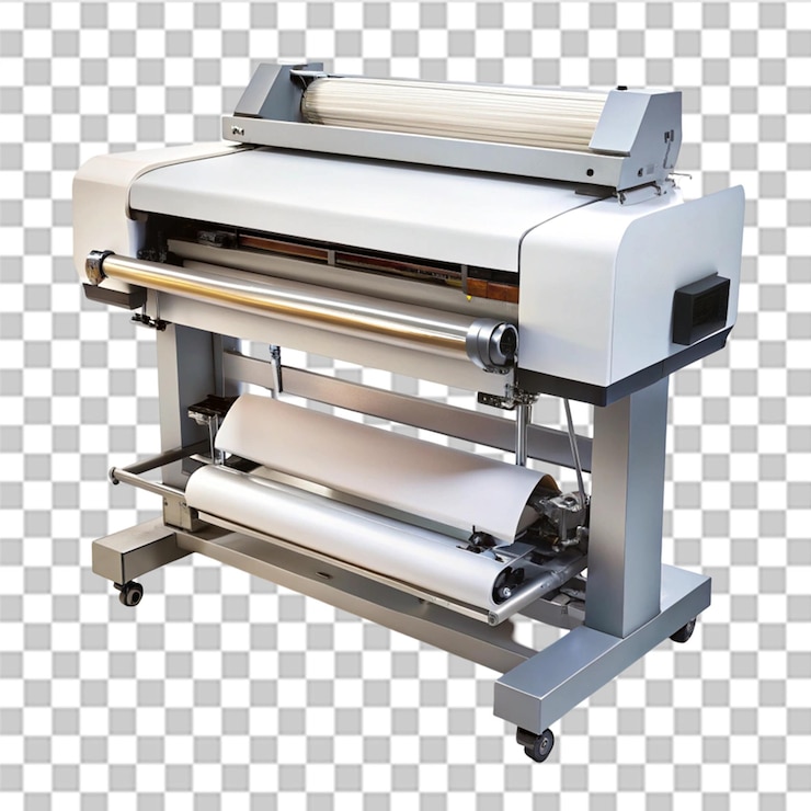 PSD printing machine isolated on transparent background