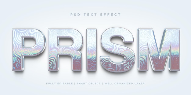 PSD prism 3d style text effect