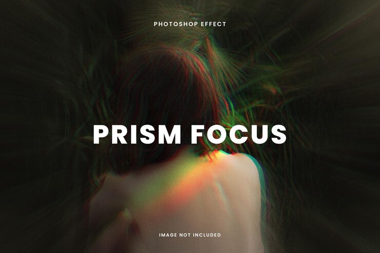 PSD prism focus photo effect