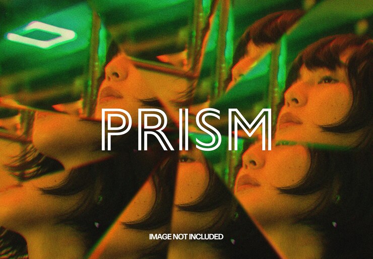 PSD prism kaleidoscope photo effect template