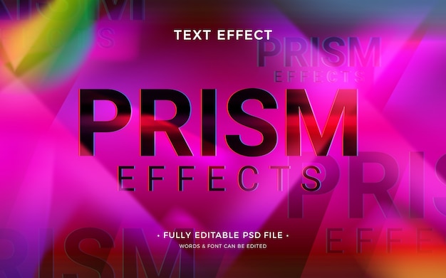 PSD prism text effect