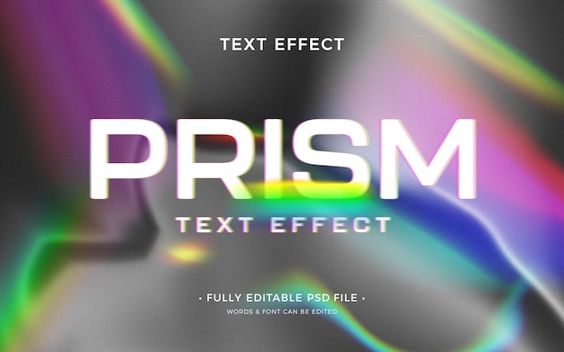 PSD prism text effect