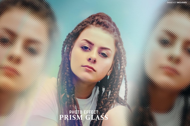 prisma glas foto-effect psd