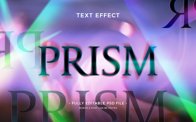 PSD prisma teksteffect