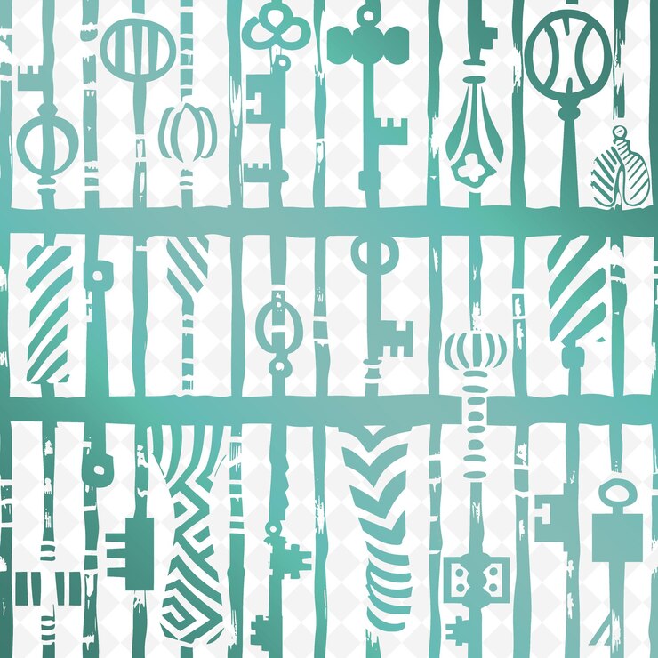 PSD prison outline with bars and keys bars featured prominently illustration frames decor collection