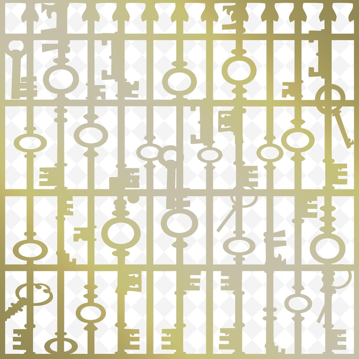PSD prison outline with bars and keys bars featured prominently illustration frames decor collection