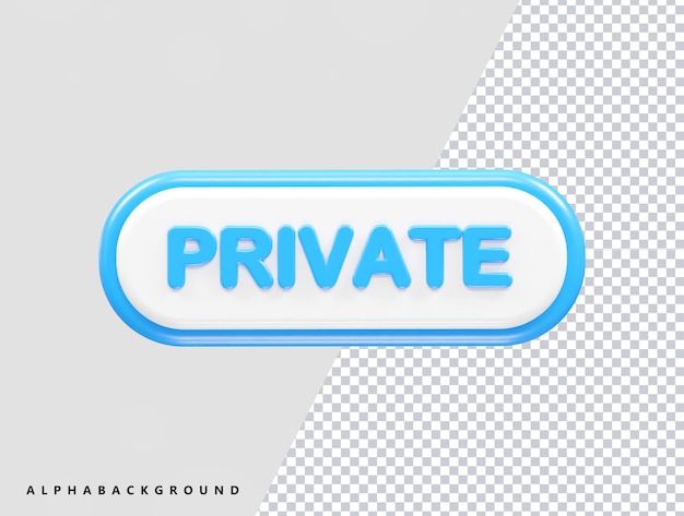 PSD illustrazione di rendering 3d dell'icona di sicurezza incognito per la privacy