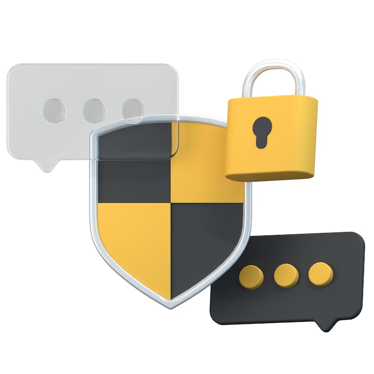 PSD private chat 3d illustration icon pack element
