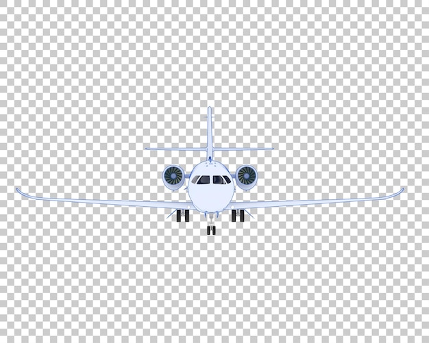Частный самолет на прозрачном фоне 3d рендеринг иллюстрации