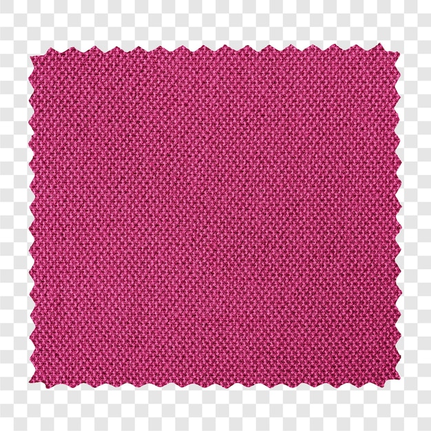 Próbka purpurowej tkaniny zygzagowej przezroczysta