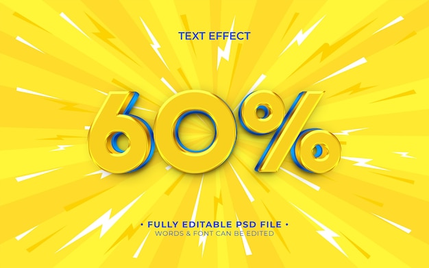 PSD procentowy efekt tekstowy