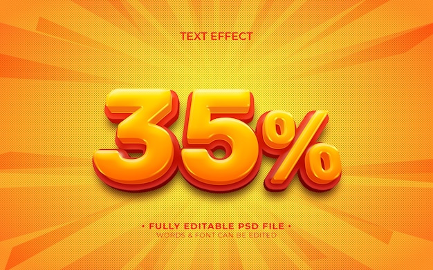 PSD procentowy efekt tekstowy