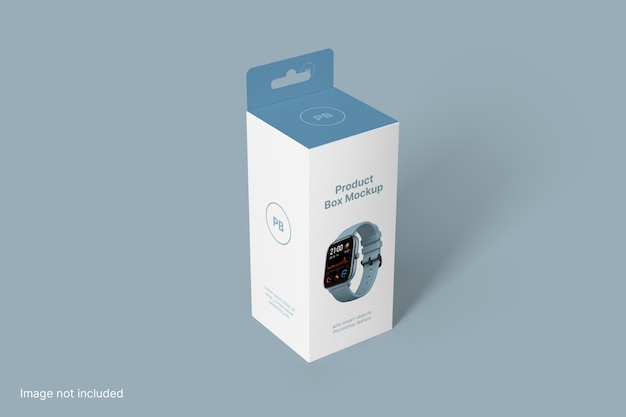 Product box mockup perspectiefweergave