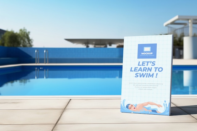 Product by the pool mockup